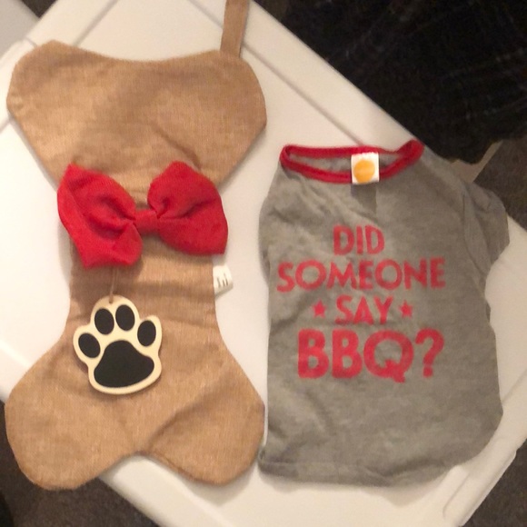 Simply Dog Other - Simply Dog Shirt Size M & A Bone Christmas Stockng